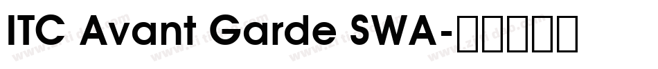 ITC Avant Garde SWA字体转换
